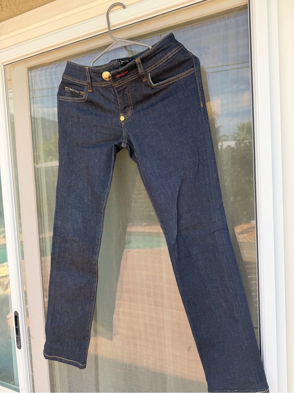 Philipp Plein Dark Indigo Straight Leg Women's Jeans